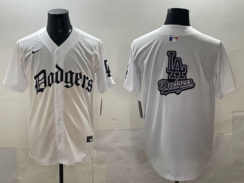 Men 2025 Los Angeles Dodgers Blank White 7th generations Joint Name Nike MLB Jersey style 016